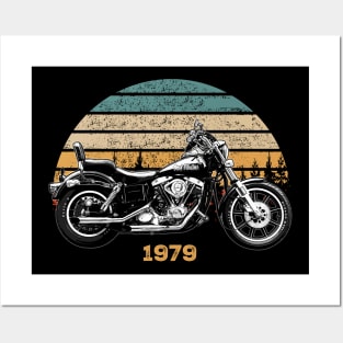 1979 Harley-Davidson FXE Vintage Motorcycle Design Posters and Art